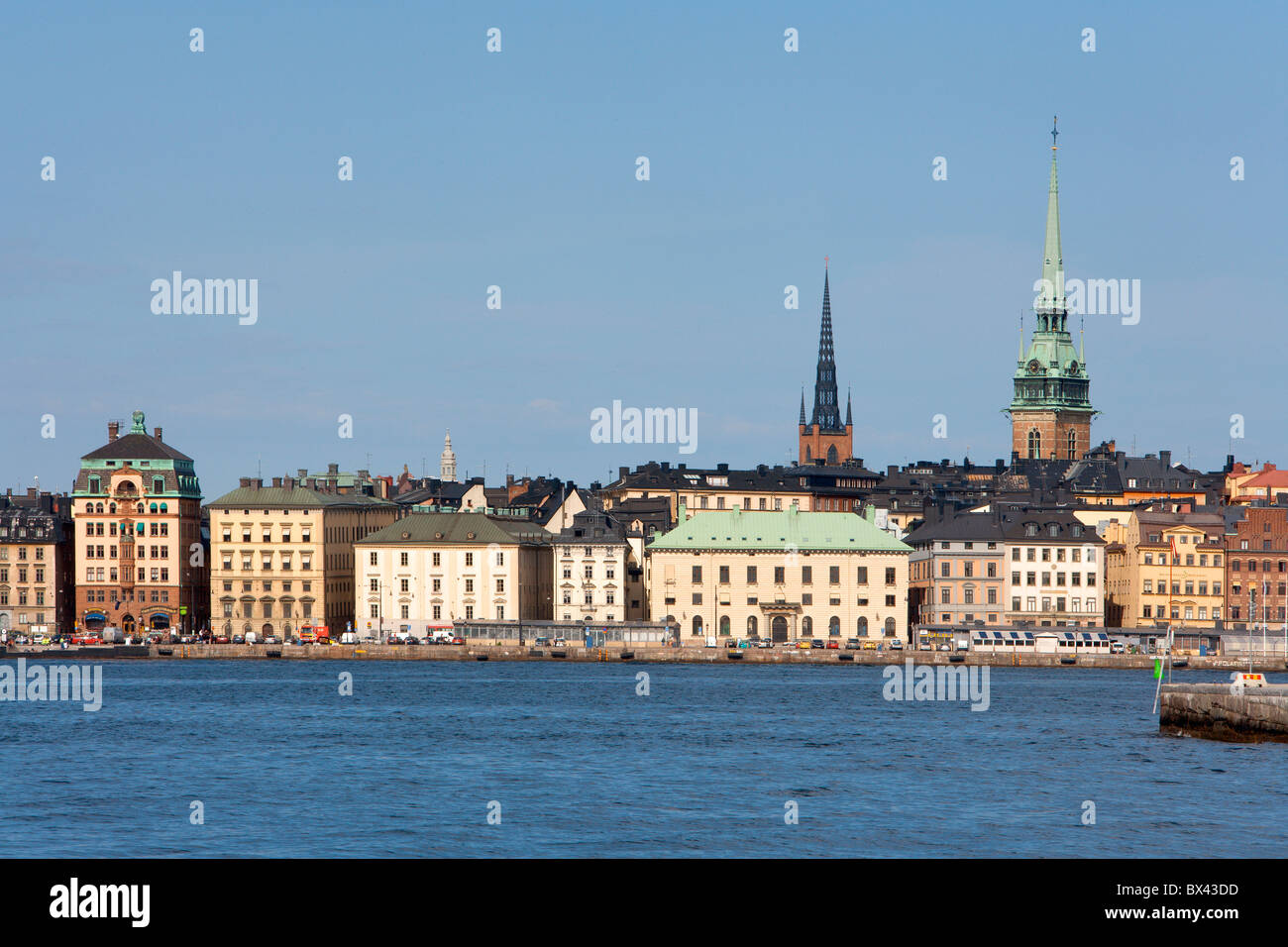 Sweden Europe Stockholm old town view water Stock Photo