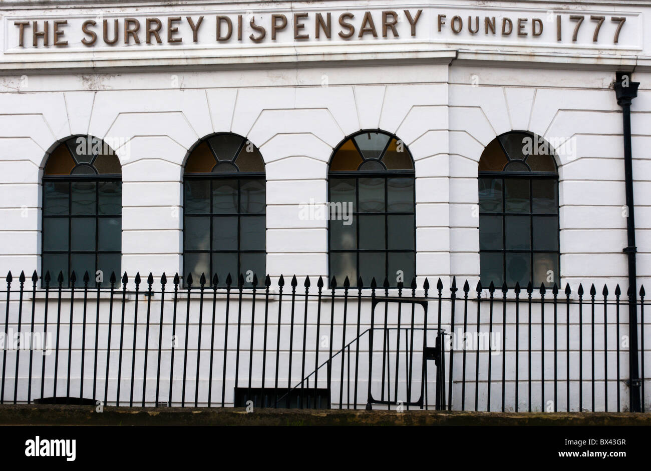 The Surrey Dispensary in Falmouth Road, Southwark, London. Stock Photo