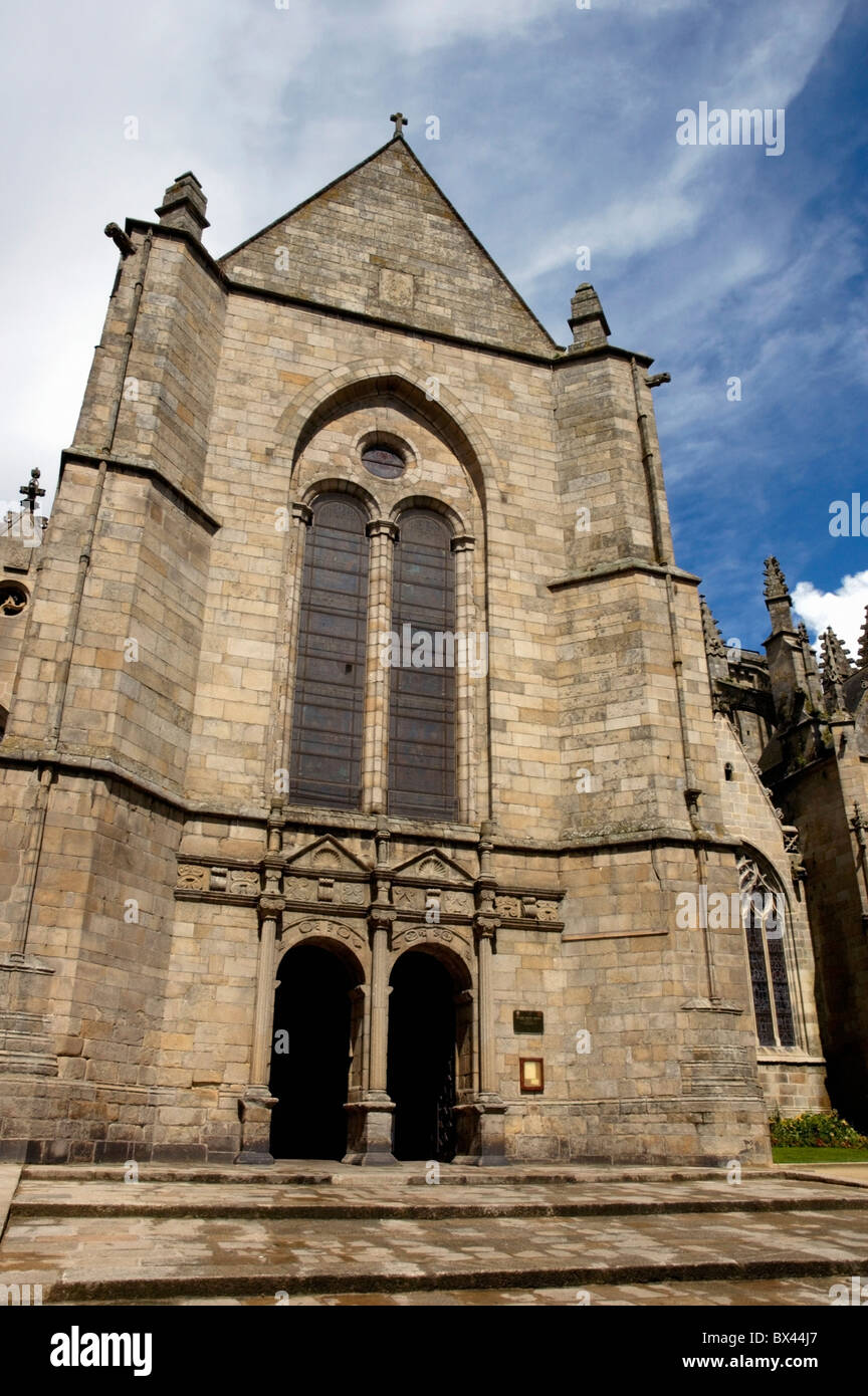 Gothic facade of the Saint-Malo Cathedral, Saint-Malo, Brittany, France ...