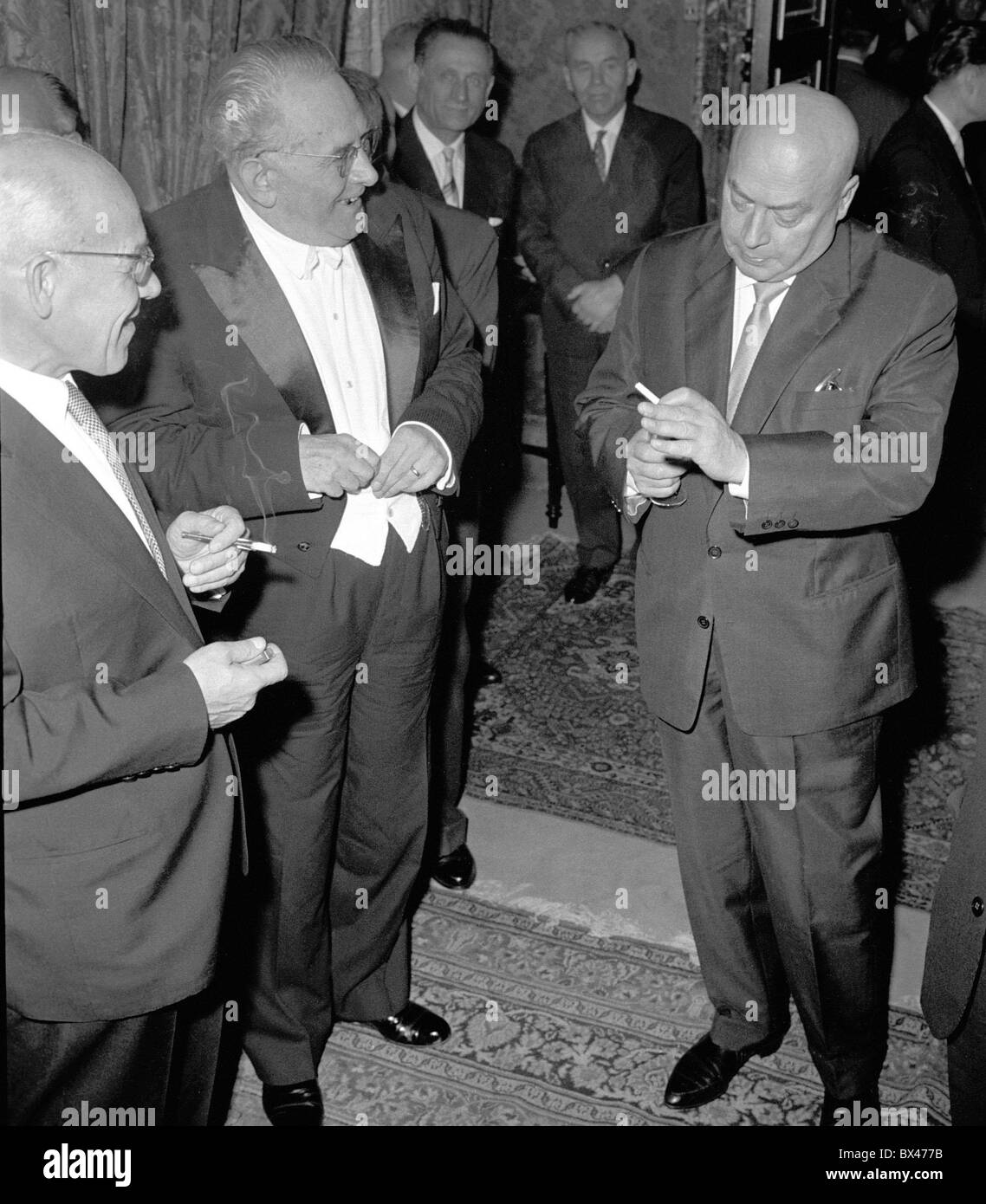 Willy Brandt y primer ministro polaco Josef Cyrankiewicz vieja foto 3 
