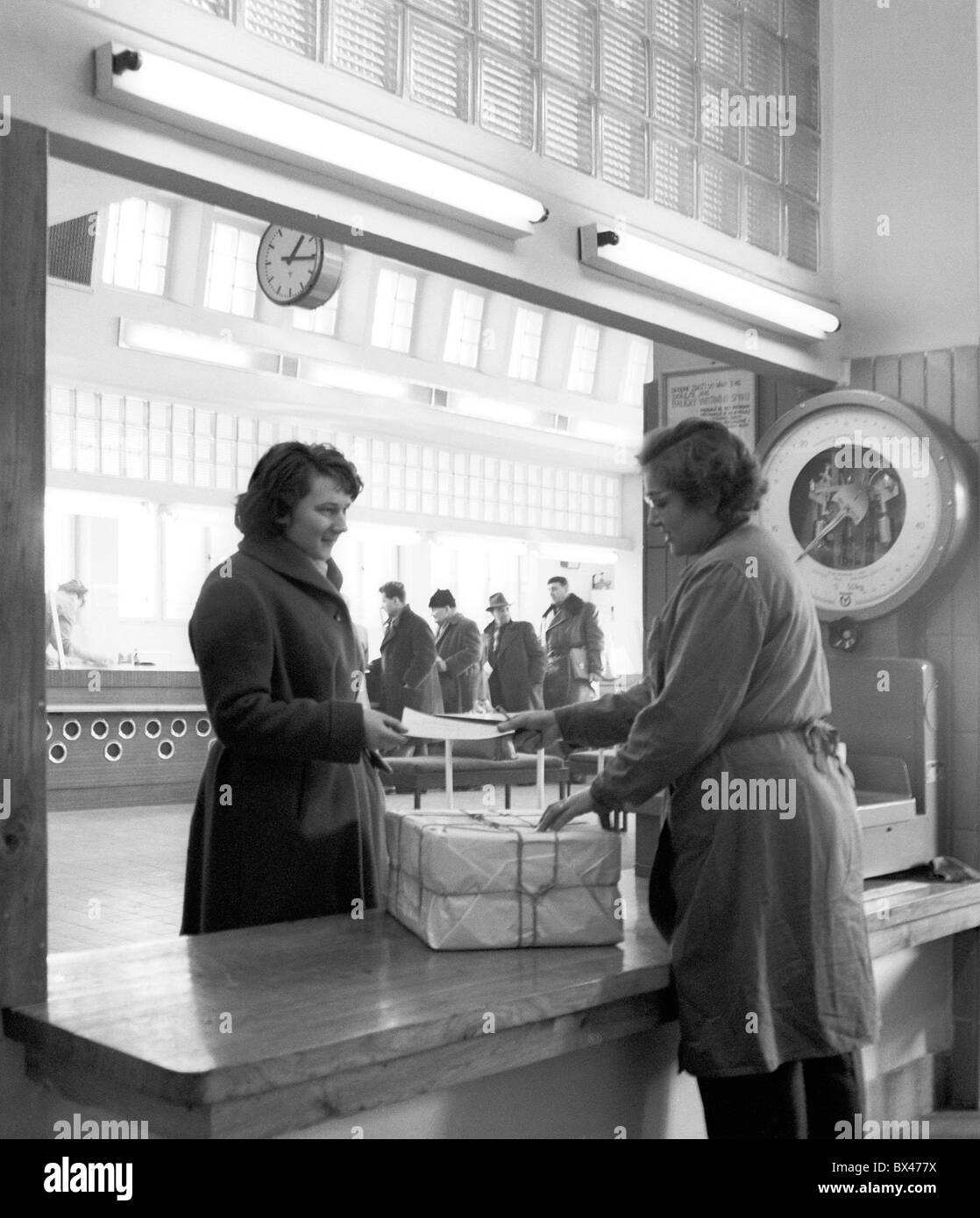 Newly opened post office Prague, Czechoslovakia 1963. (CTK Photo / Erik Strazan Stock Photo Alamy