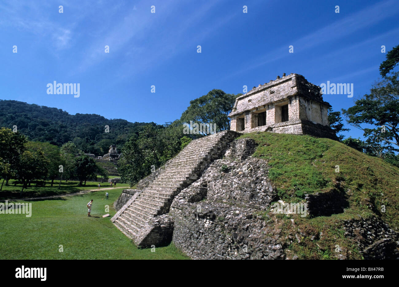 Palenque : The Temple of the Count at Palenque, Chiapas, Mexico. Stock Photo