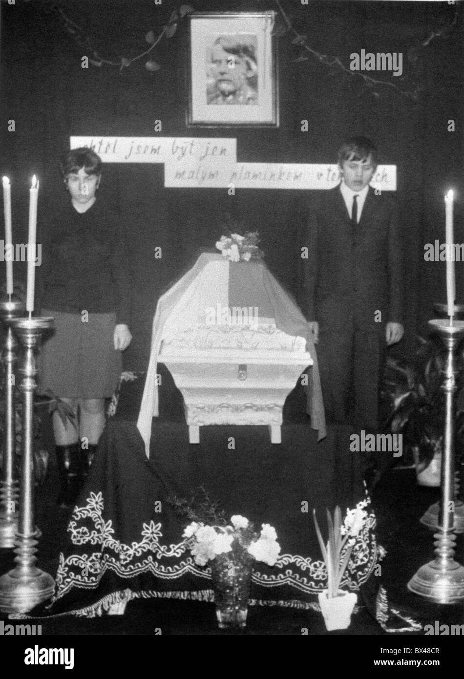 Jan Zajic, funeral, casket, coffin Stock Photo
