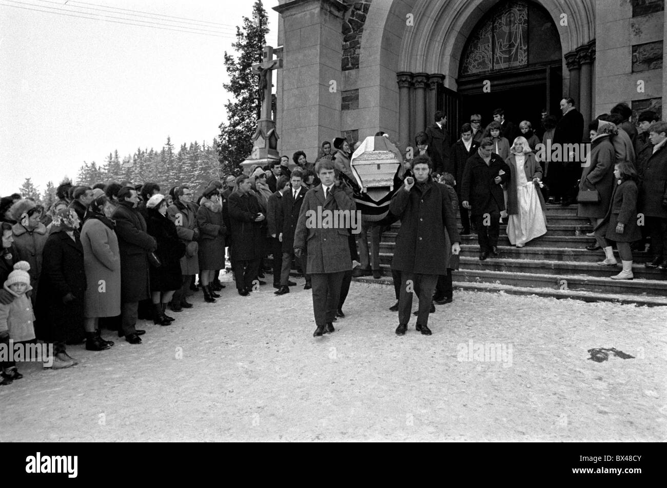 Jan Zajic, funeral, casket, coffin Stock Photo