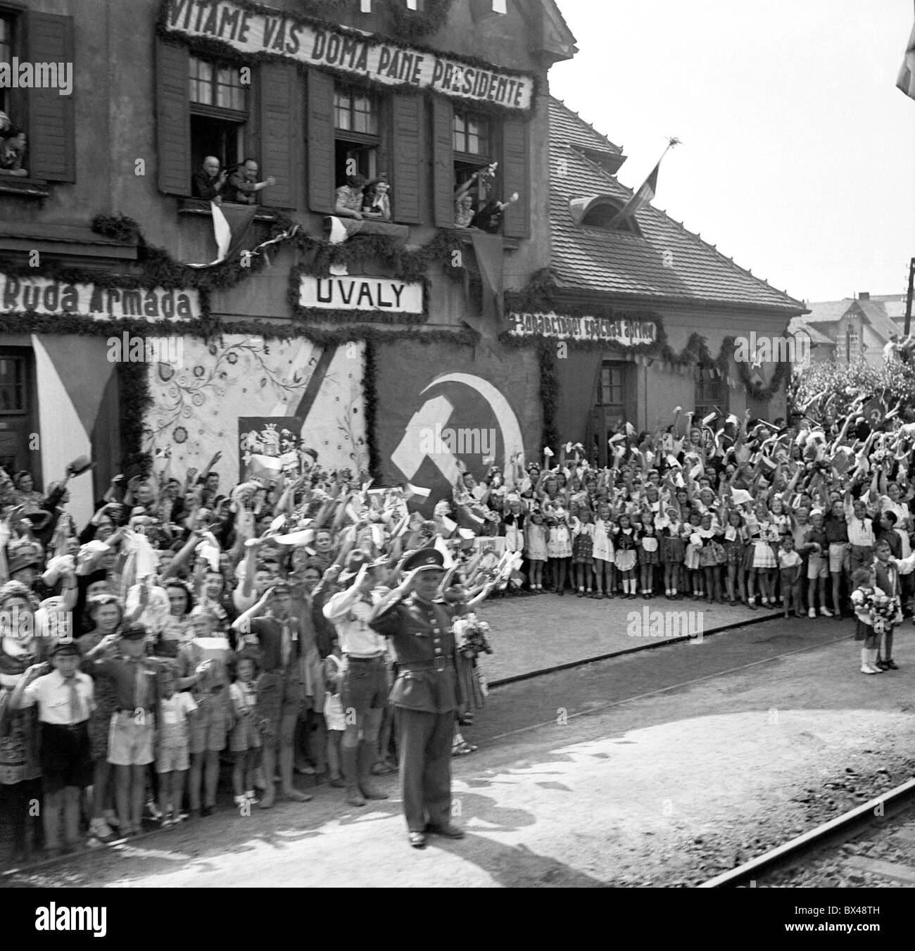 Czechoslovakia 1945, President Edvard Benes Stock Photo