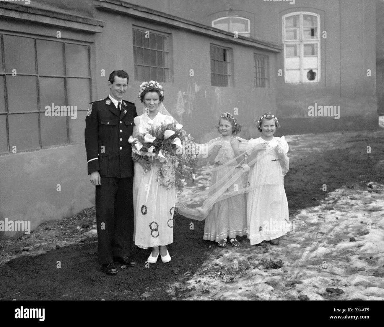 coal minerÂ´s wedding Stock Photo