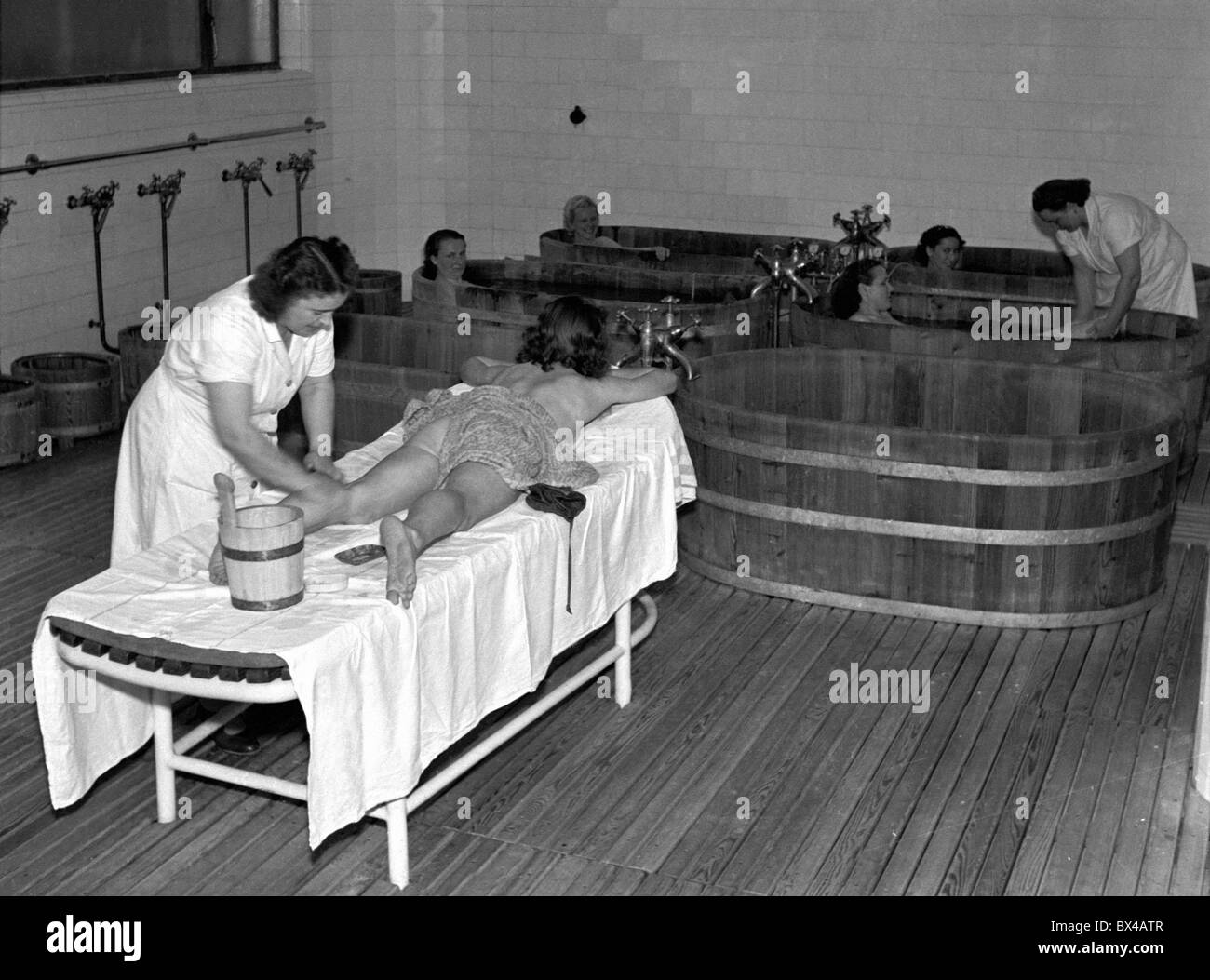 Rehabilitation procedure Black and White Stock Photos & Images - Alamy