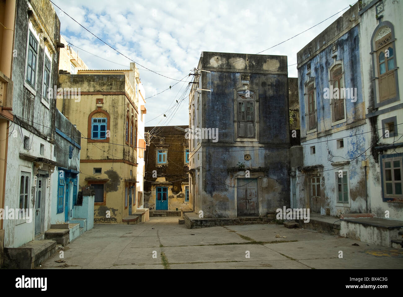 Old Portuguese colonial buildings on the Island of Diu, India Stock Photo