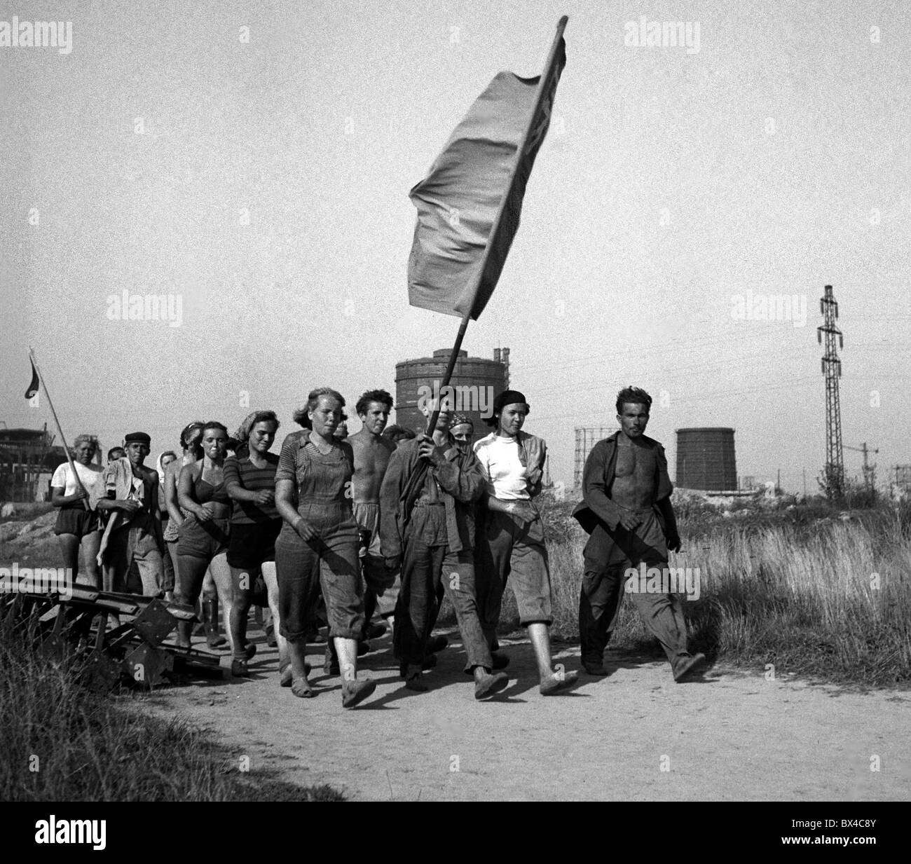 Socialist flag Black and White Stock Photos & Images Alamy