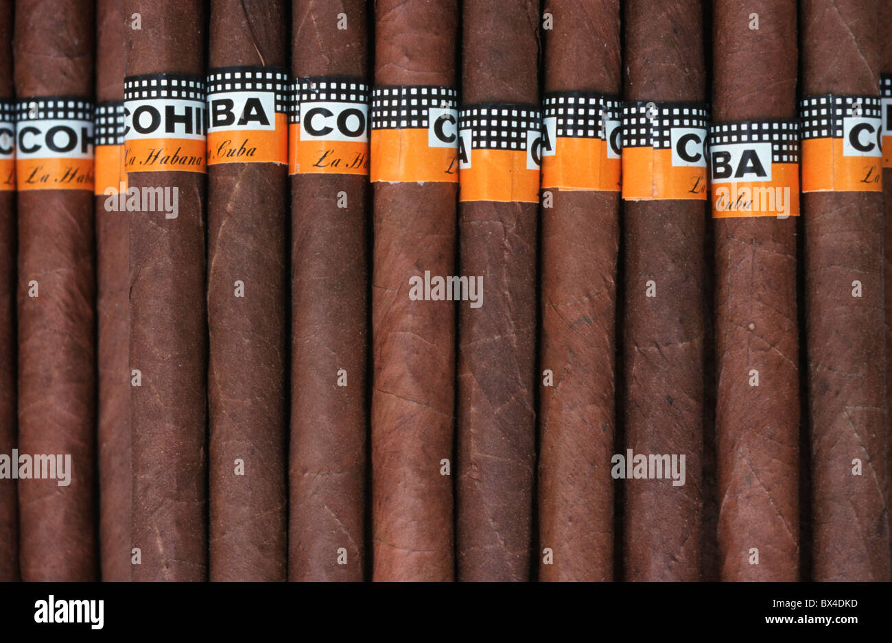 cigars Cuba detail smoking tobacco Stock Photo