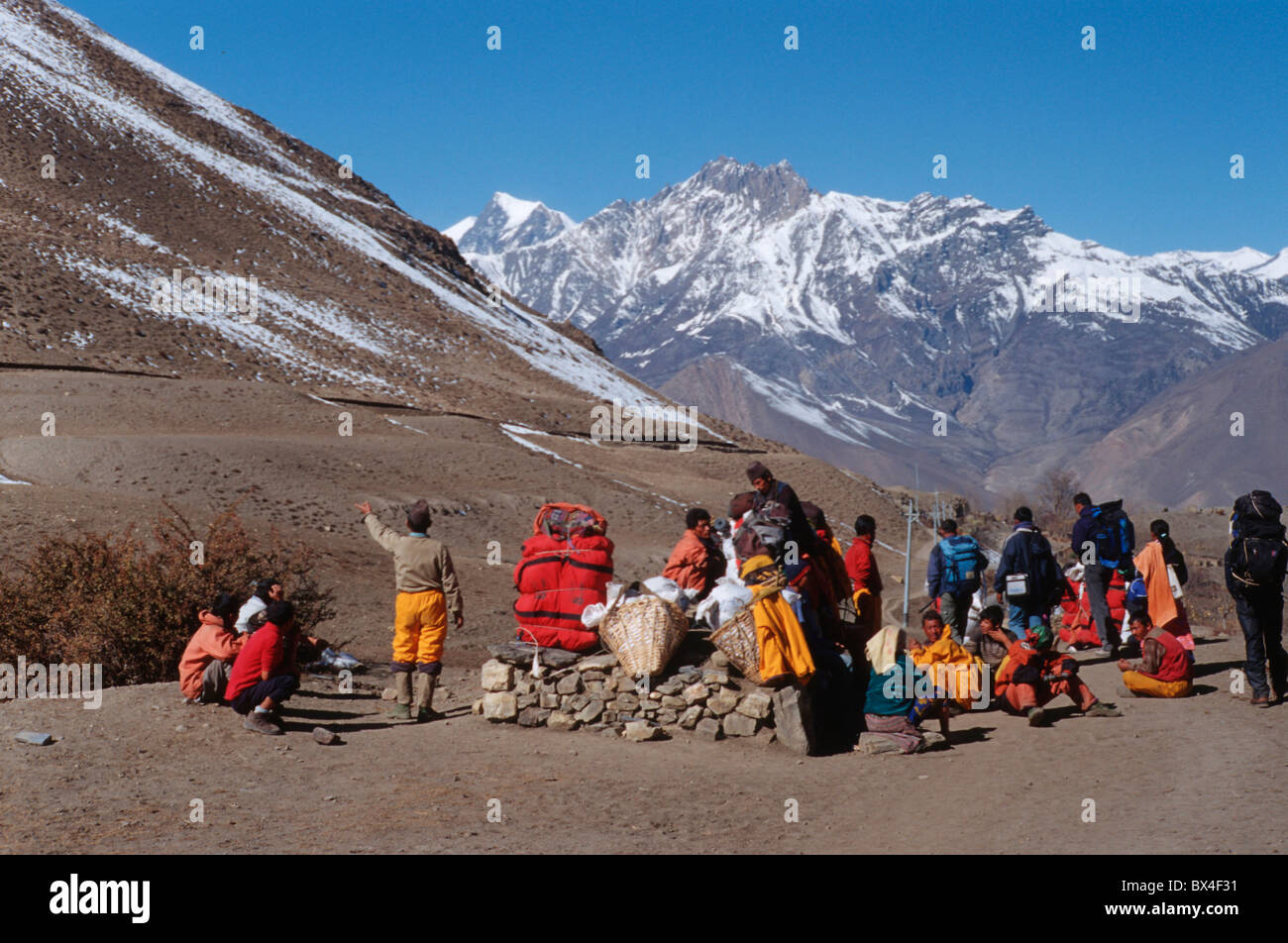 Sherpas Sherpa bearer rest break stop inhabitant resident Nepali
