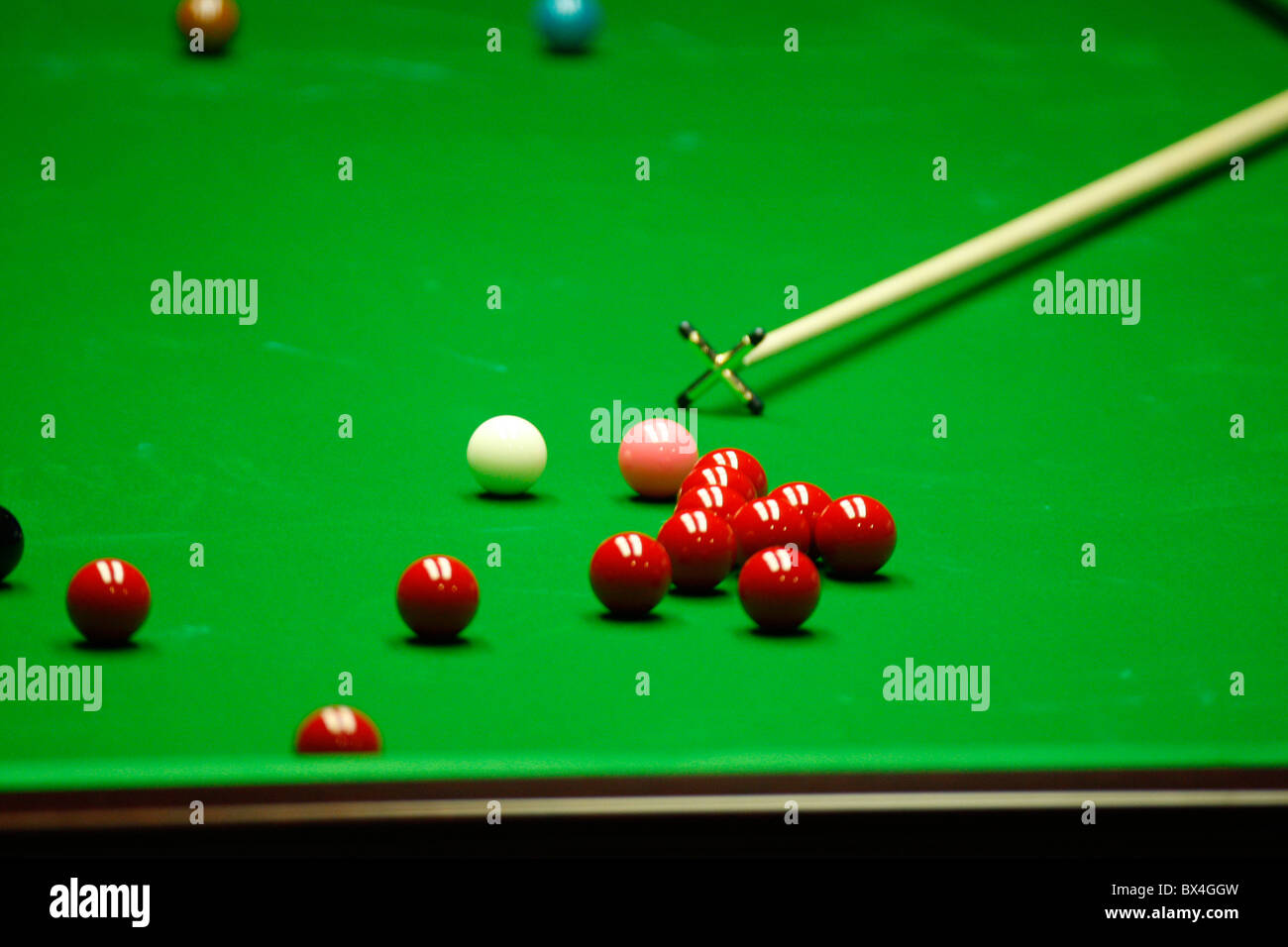 Snooker table balls