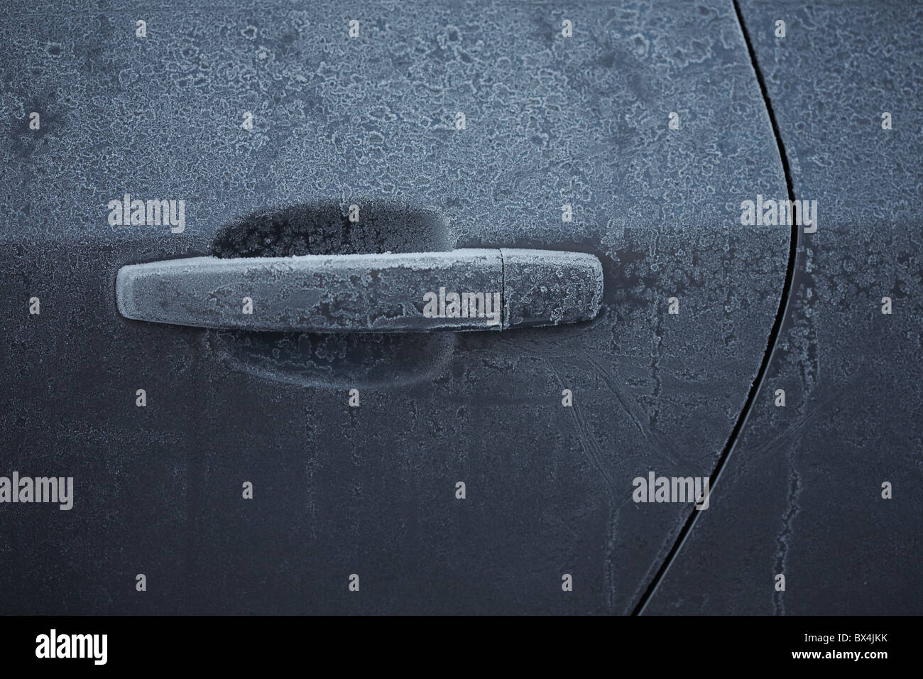 Frozen Car Door Handle Stock Photo Alamy