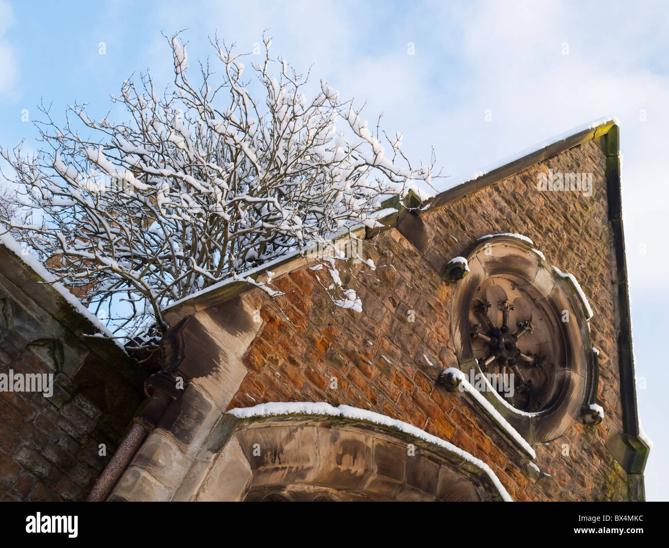 Basford Cemetery in the snow, Nottingham England UK Stock Photo - Alamy