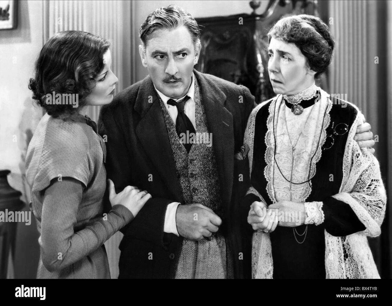 KATHARINE HEPBURN, JOHN BARRYMORE, ELIZABETH PATTERSON, A BILL OF DIVORCEMENT, 1932 Stock Photo