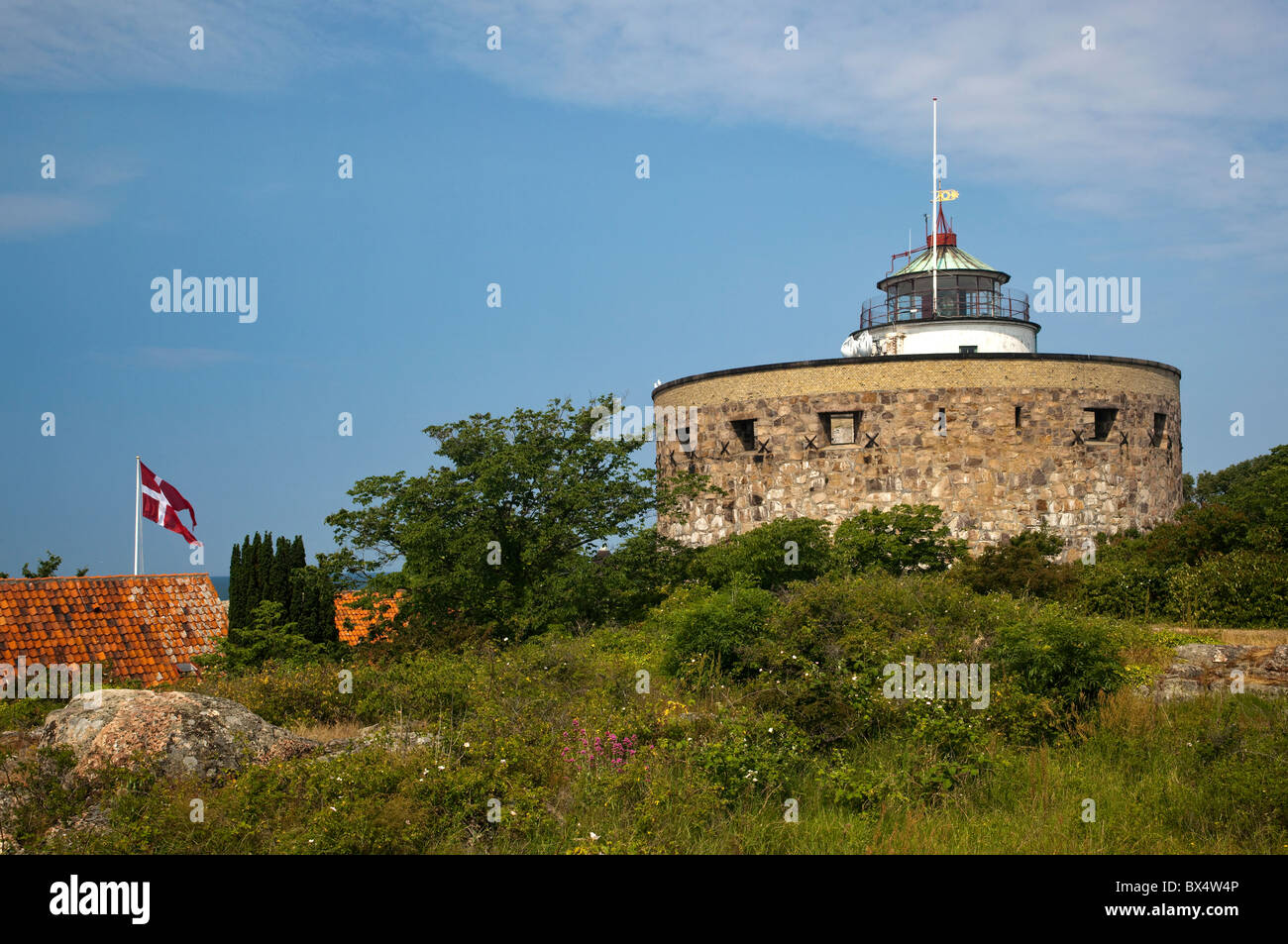 The Big Tower, Christiansø, Bornholm, Denmark. Stock Photo