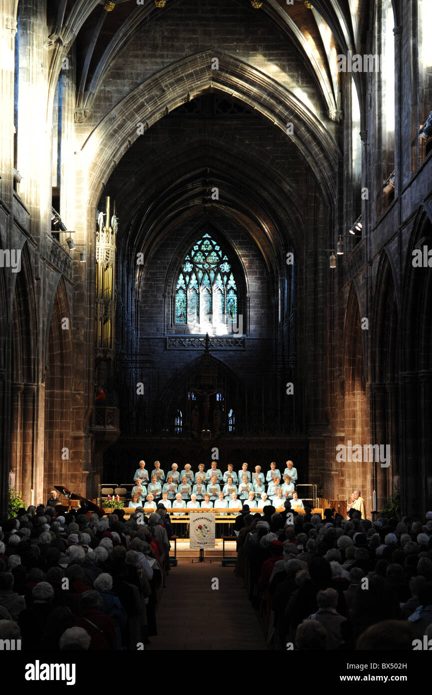 Chester Cathedral Christmas carol concert Stock Photo Alamy