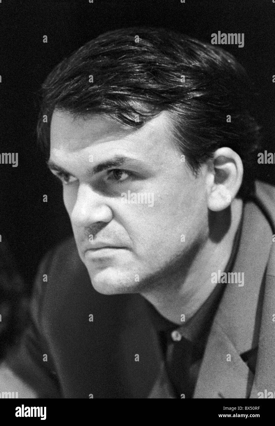 Milan Kundera at the 4th congress of the Czechoslovak WritersÂ´ Union in June 1967. CTK Photo/Jovan Dezort Stock Photo