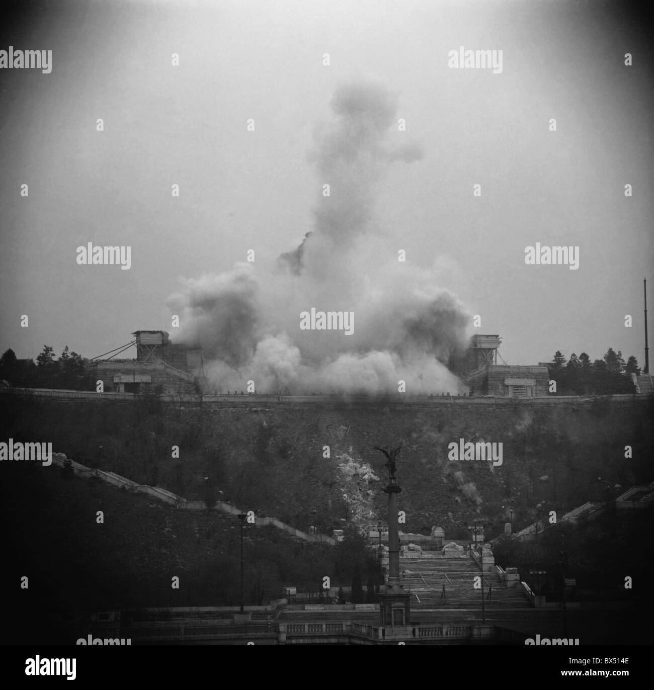 Stalin memorial, monument, demolition Stock Photo