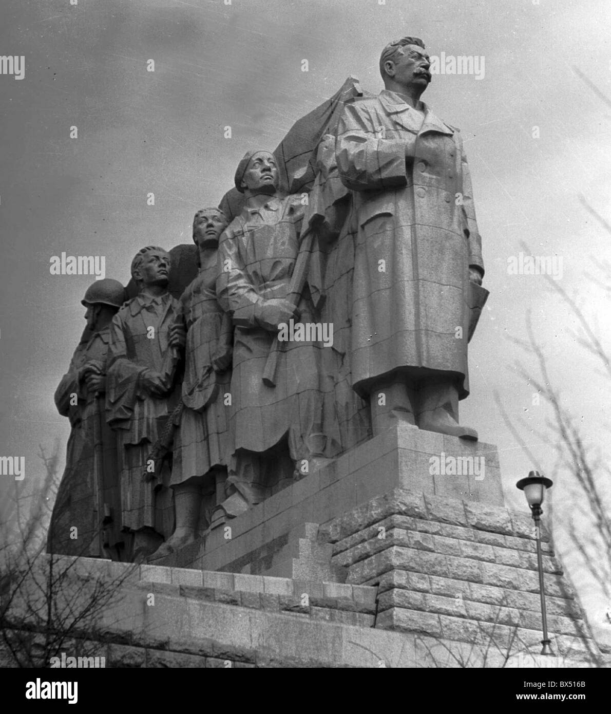Stalin monument memorial sculpture Stock Photo