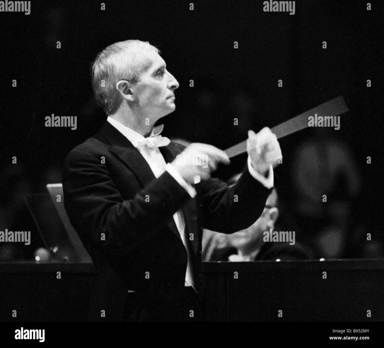 Principal conductor of the Czech Philharmonic Orchestra Vaclav Neumann, November 1968. CTK Photo/Jiri Karas Stock Photo