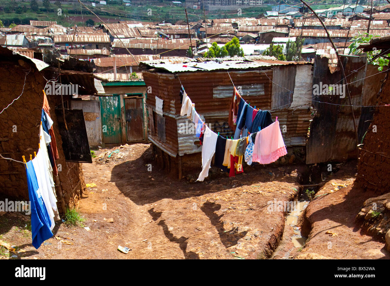 Kibera slum, Nairobi, Kenya Stock Photo