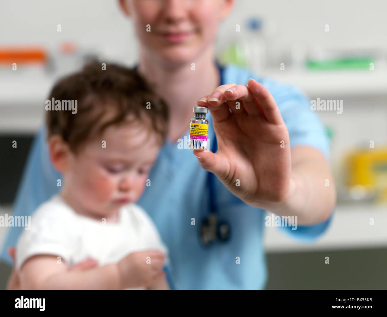MMR vaccine Stock Photo