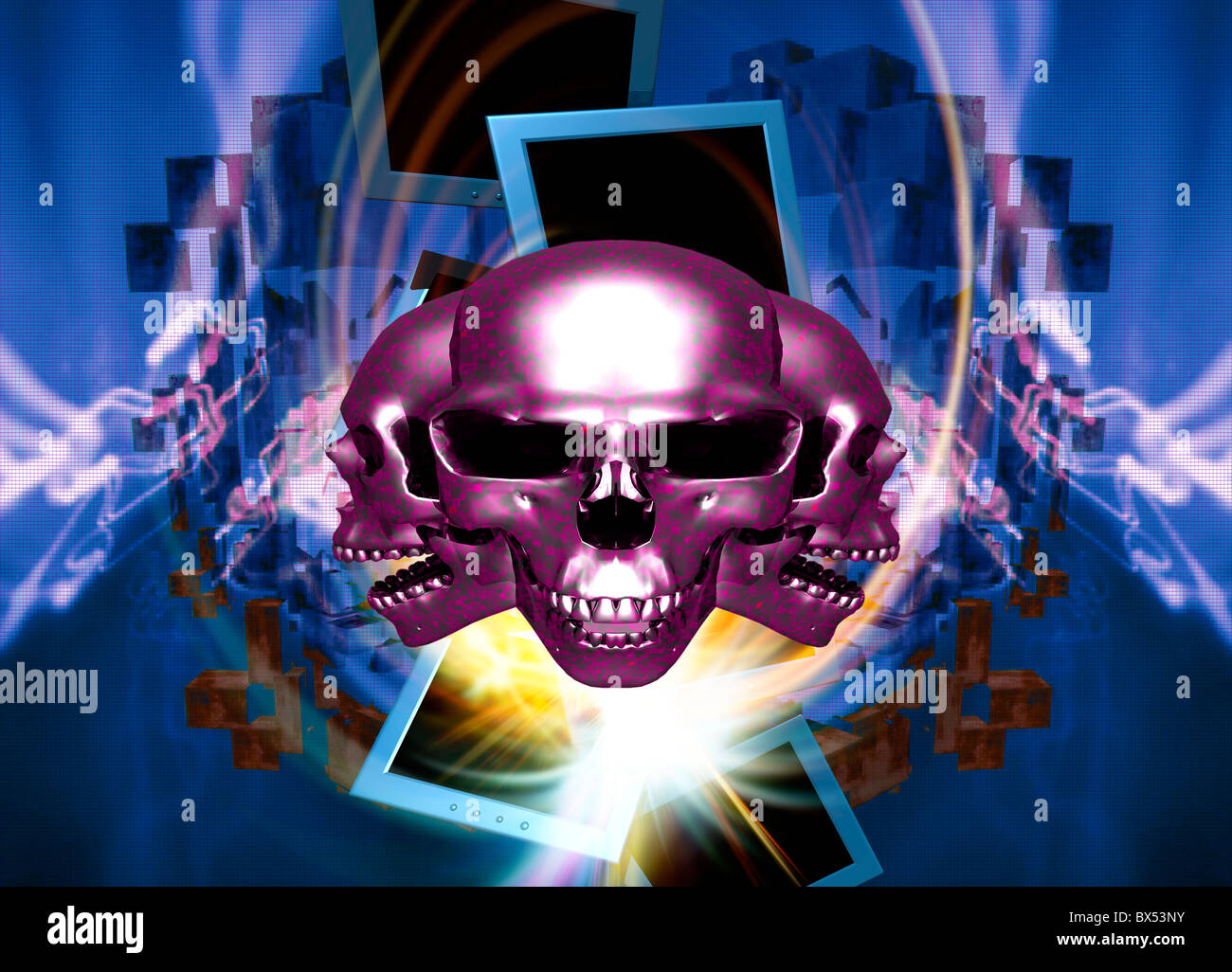 Computer virus, conceptual artwork Stock Photo - Alamy