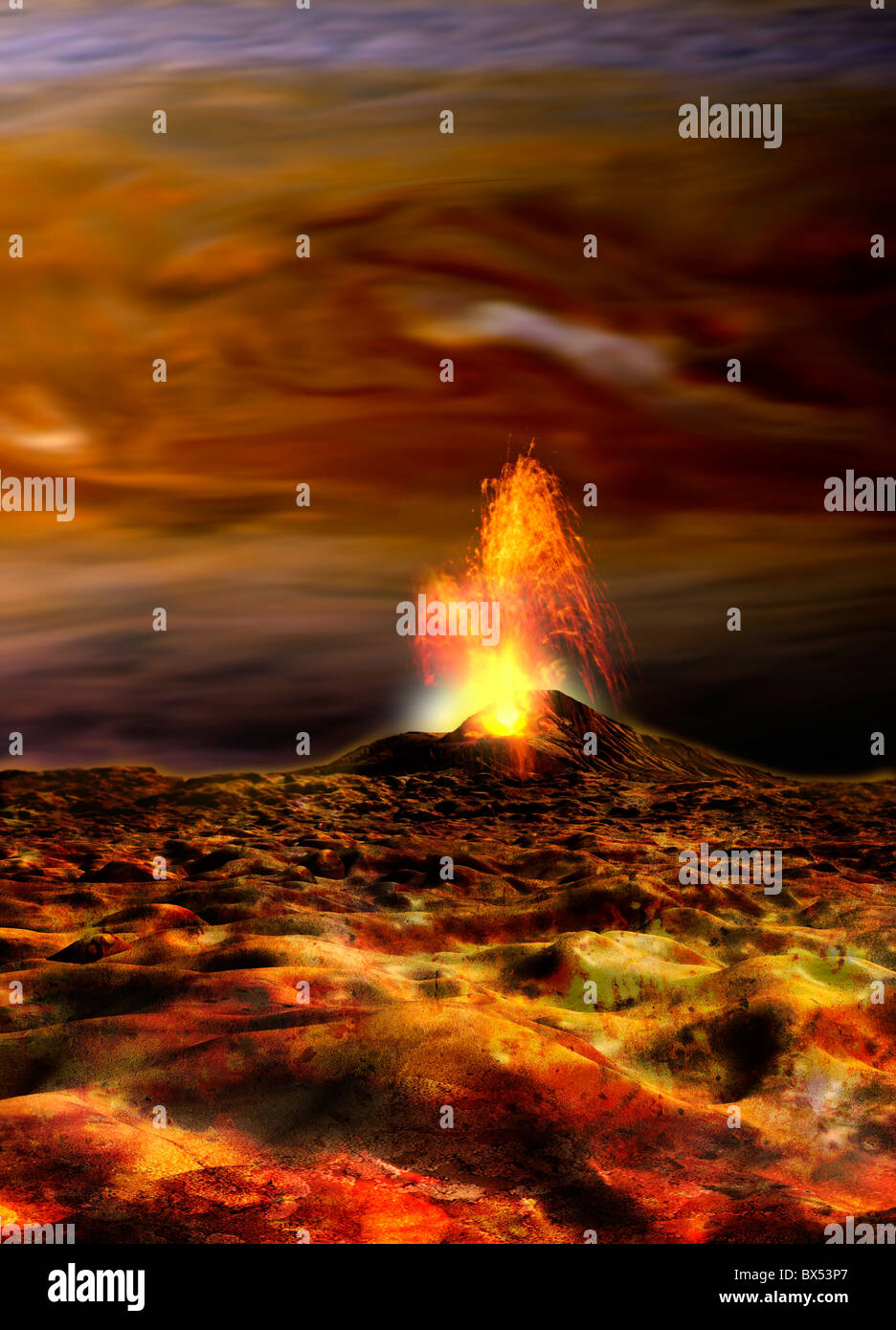 Jupiter's moon Io, artwork Stock Photo - Alamy