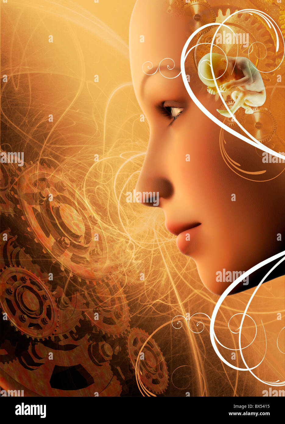 Biological clock, conceptual artwork Stock Photo - Alamy