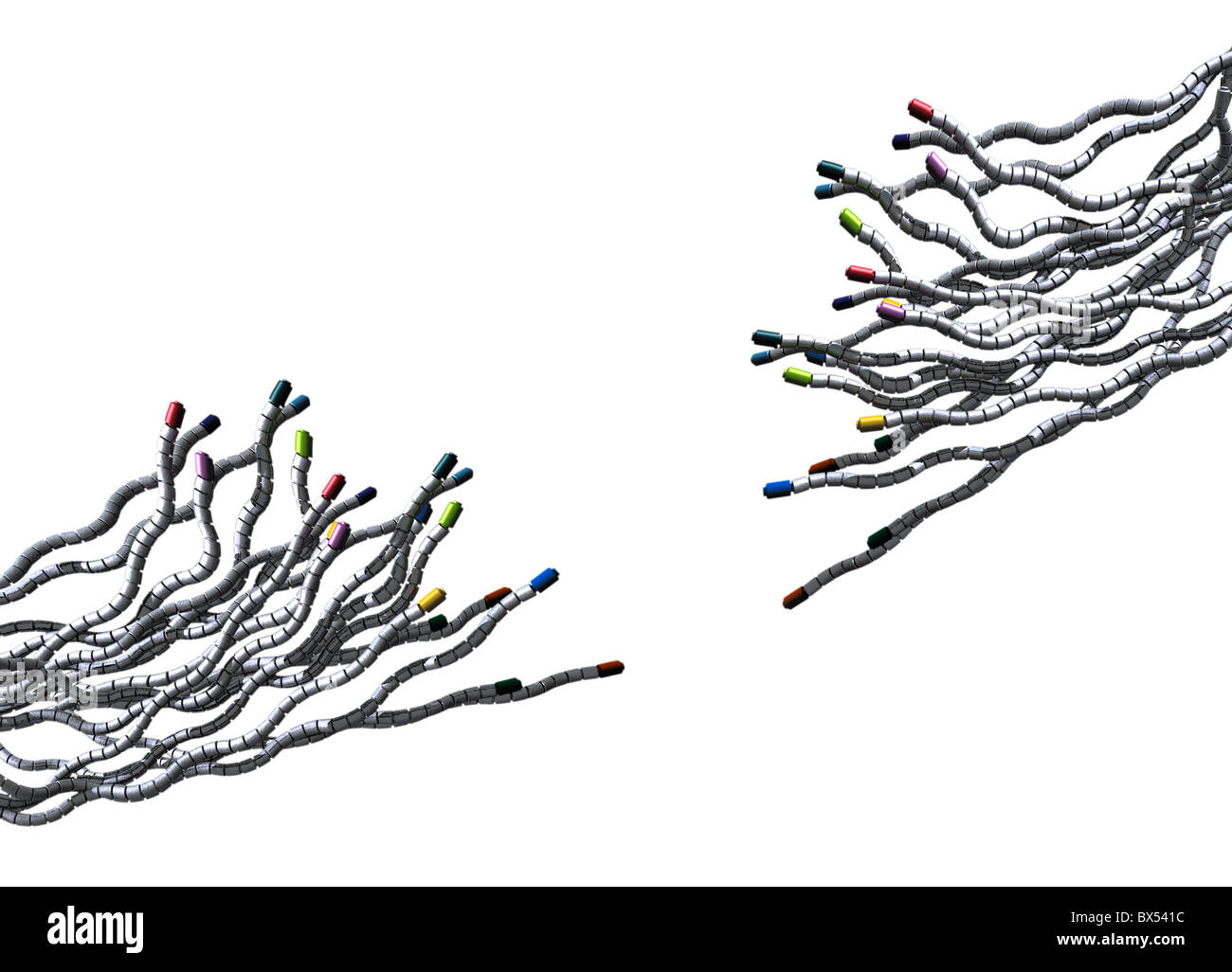 Broken connections, conceptual artwork Stock Photo