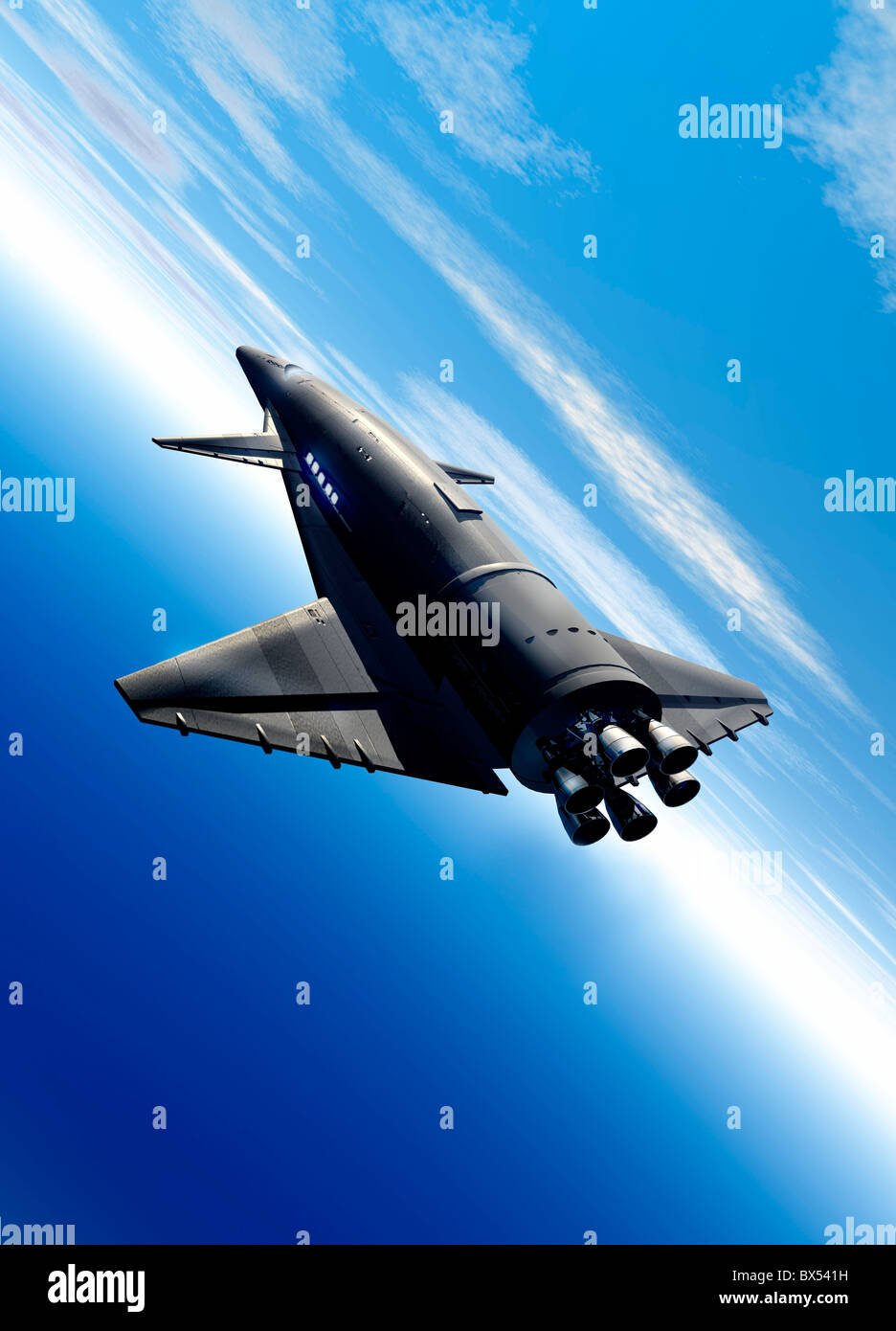 Spaceship, artwork Stock Photo