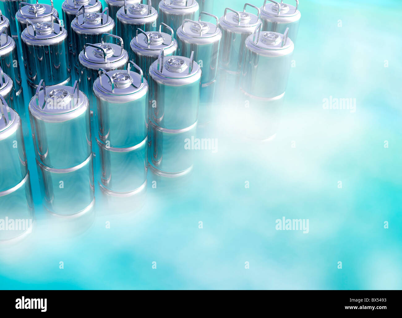 Cryogenic storage, artwork Stock Photo