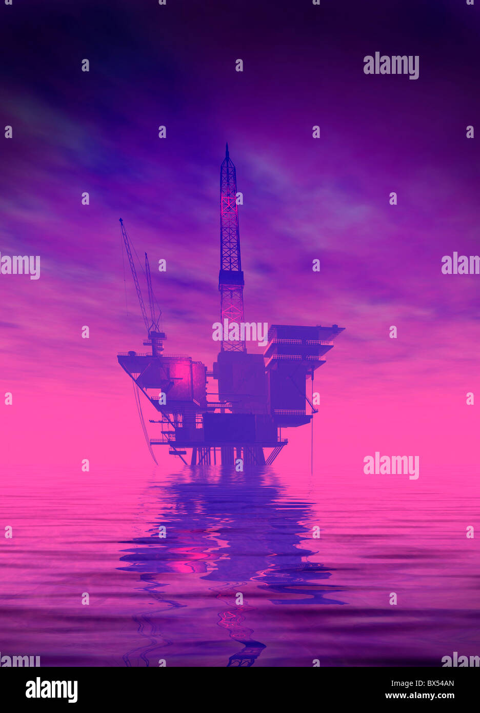 oil-rig-artwork-stock-photo-alamy