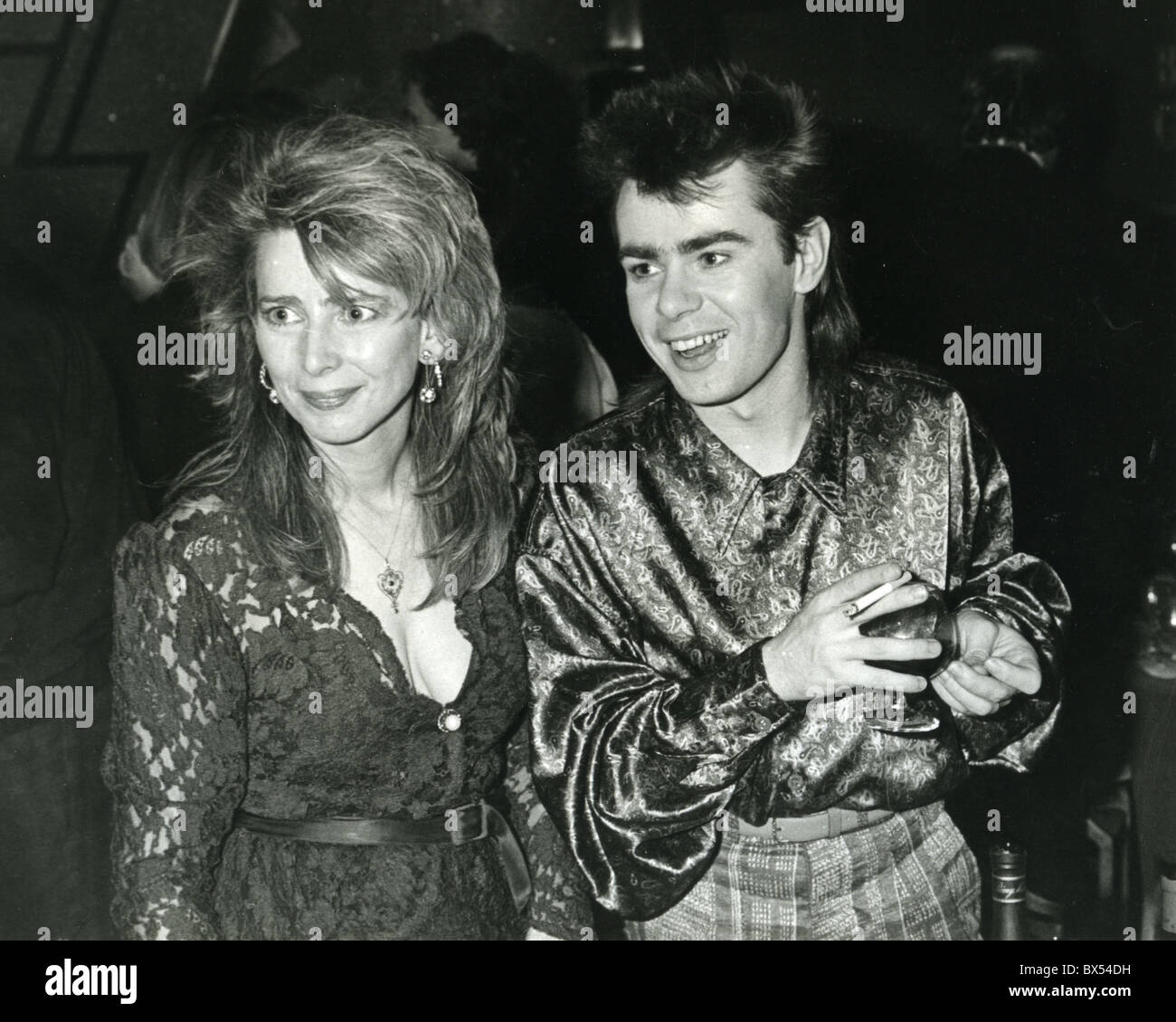 NIK KERSHAW English pop singer with his wife Sheri about 1987