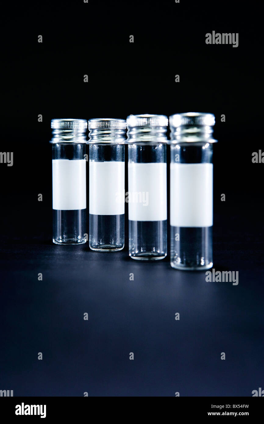 Rows of empty sample bottles hires stock photography and images Alamy