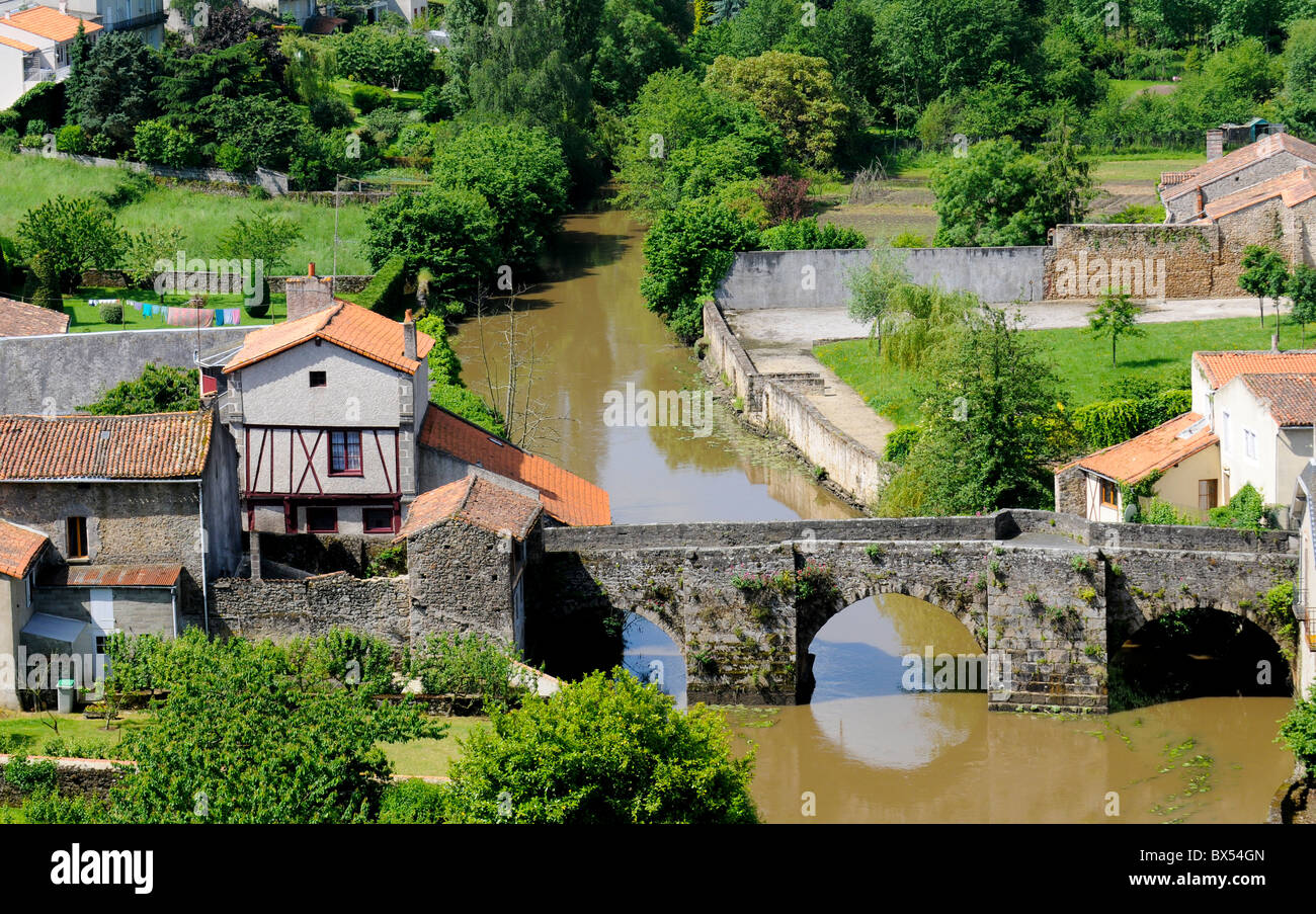 Views of Pathenay from above Stock Photo