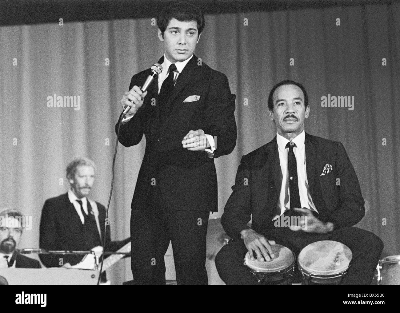 American - Canadian,  popular singer Paul Anka during his performance in Prague, Czechoslovakia 1966. (CTK Photo / Jovan Dezort) Stock Photo