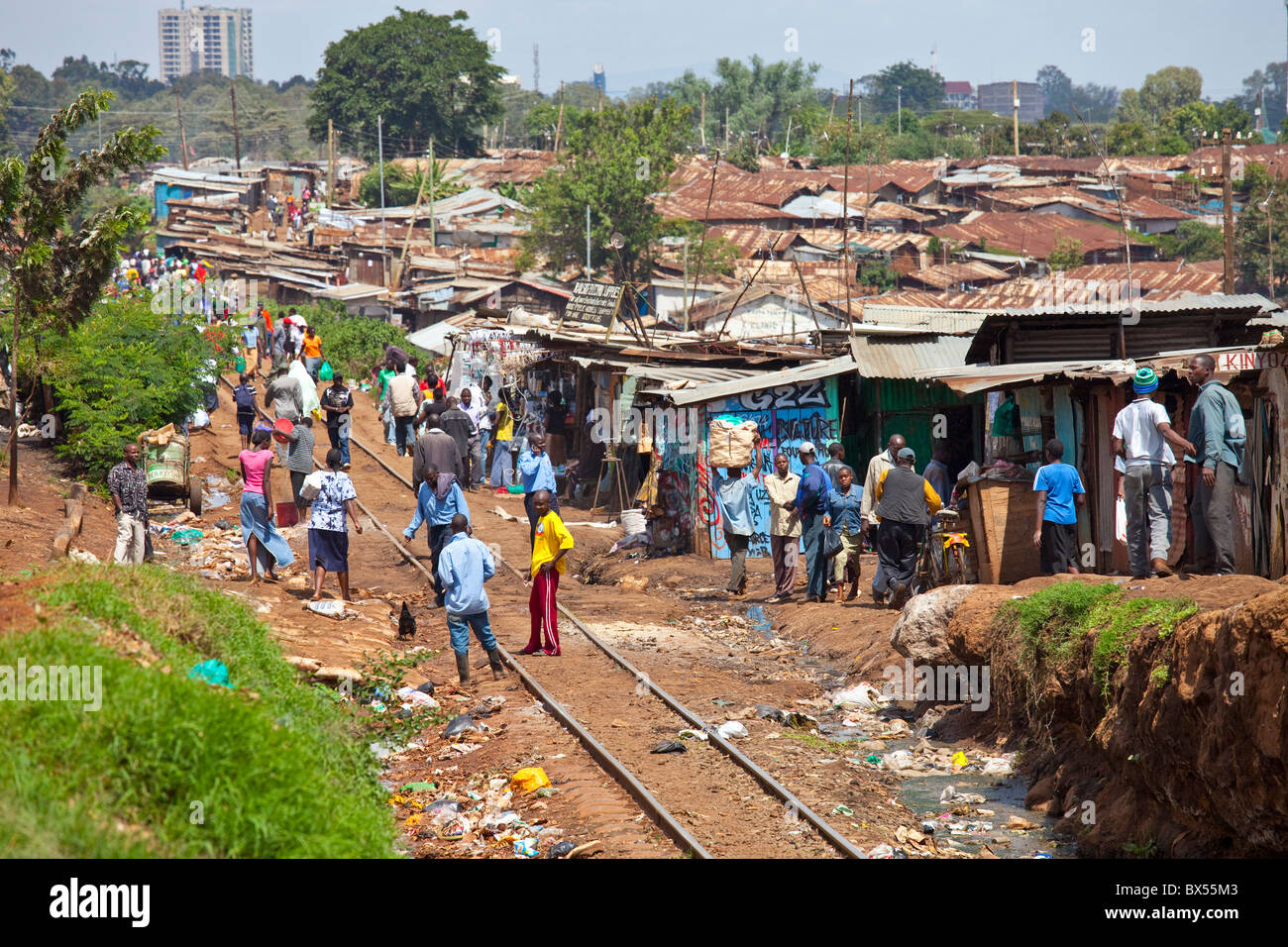 Kibera slum, Nairobi, Kenya Stock Photo - Alamy