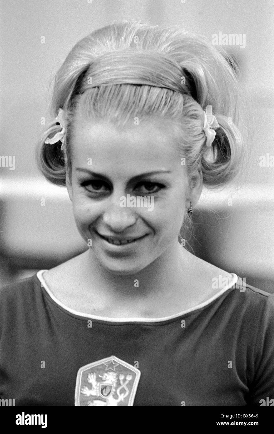 Czechoslovak gymnastic legend Vera Caslavska, October 1968. CTK Photo