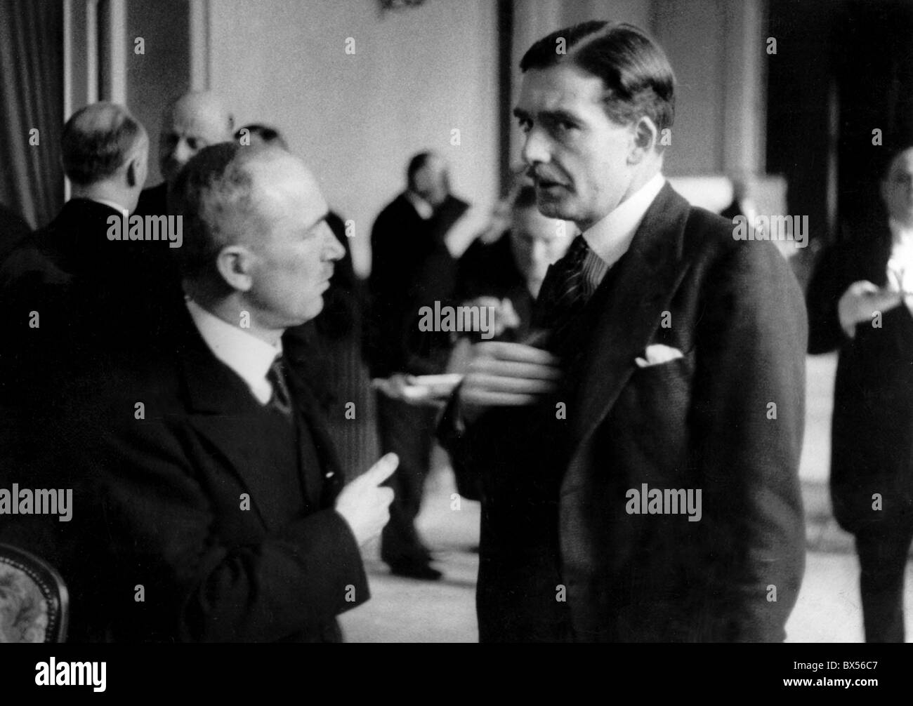 Czechoslovakia 1935, President Edvard Benes meets with Lord Anthony ...