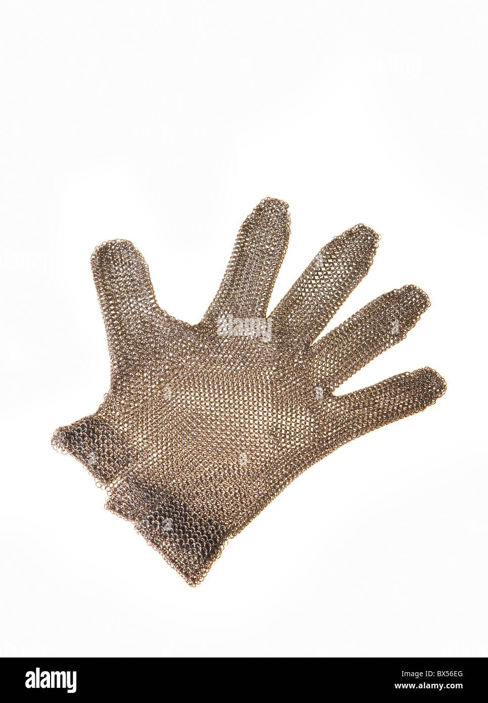Metal mesh glove Stock Photo