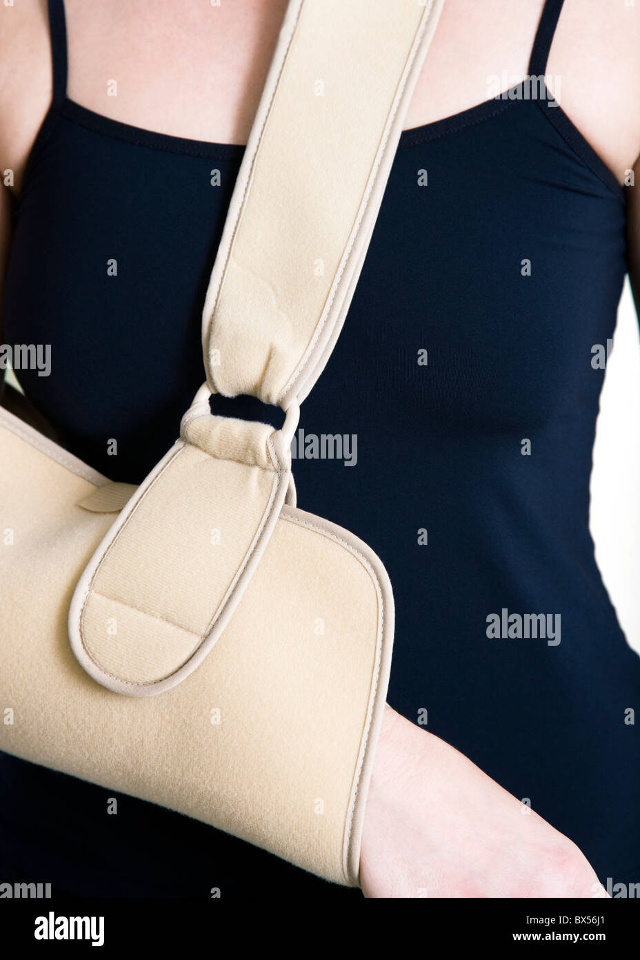 Arm in a sling Stock Photo
