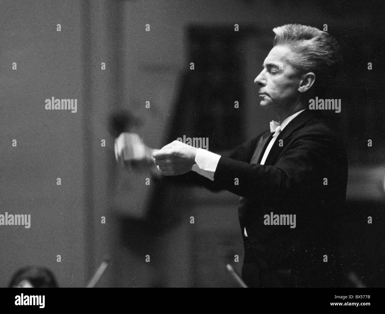 Herbert von Karajan,  Prague Spring Stock Photo