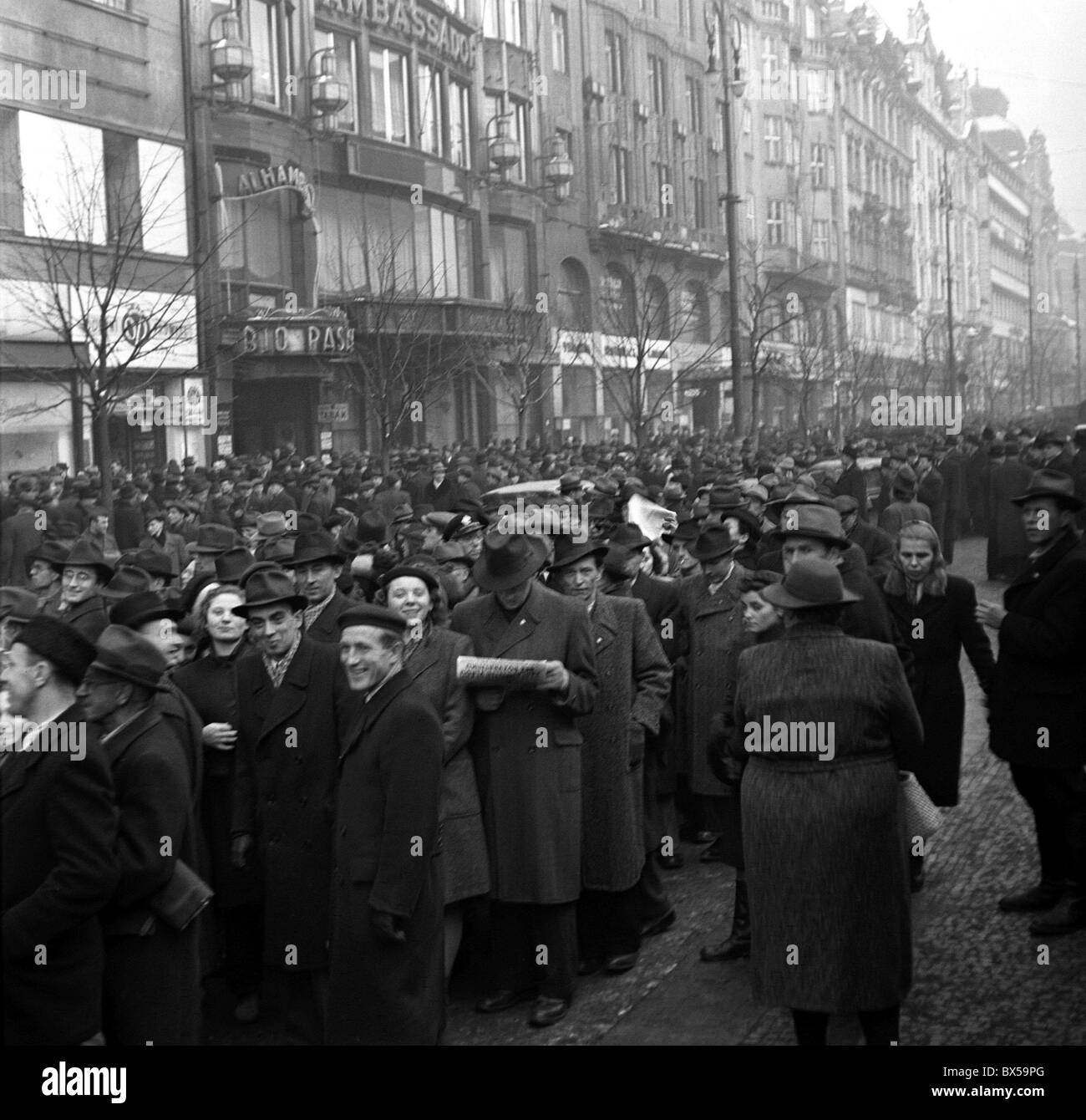 Czechoslovakia february 1948 after communist hires stock photography