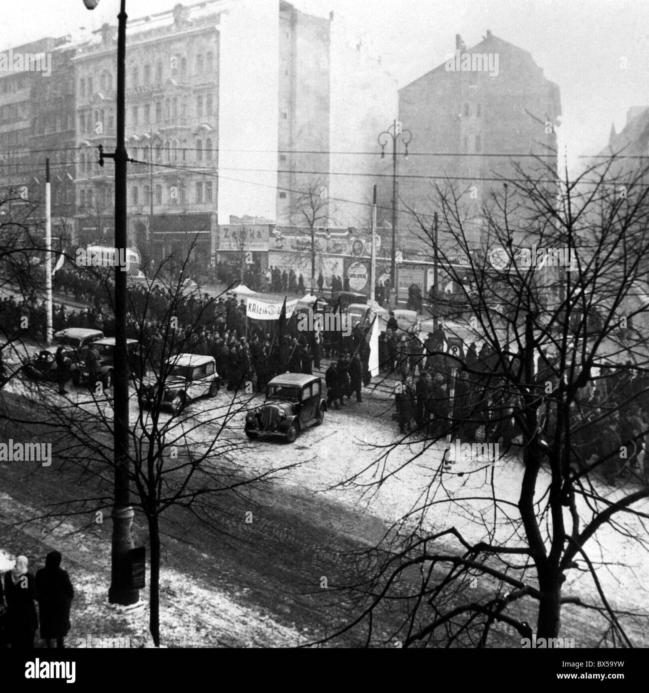 Czechoslovakia february 1948 after communist hires stock photography