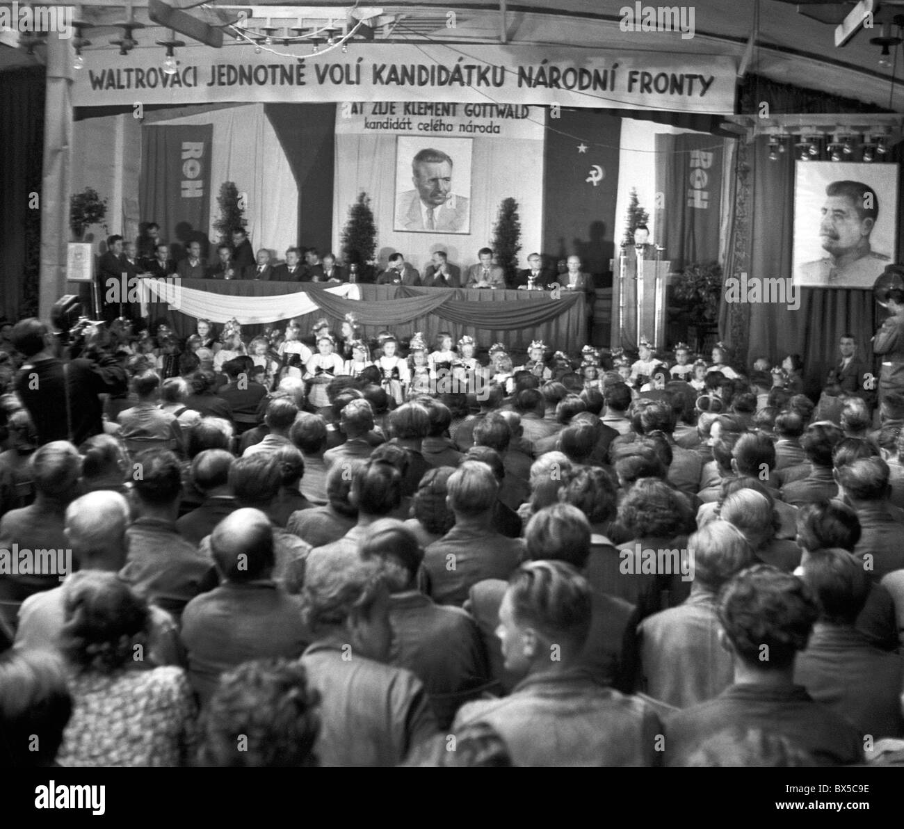 Communist election, propagqnda Stock Photo