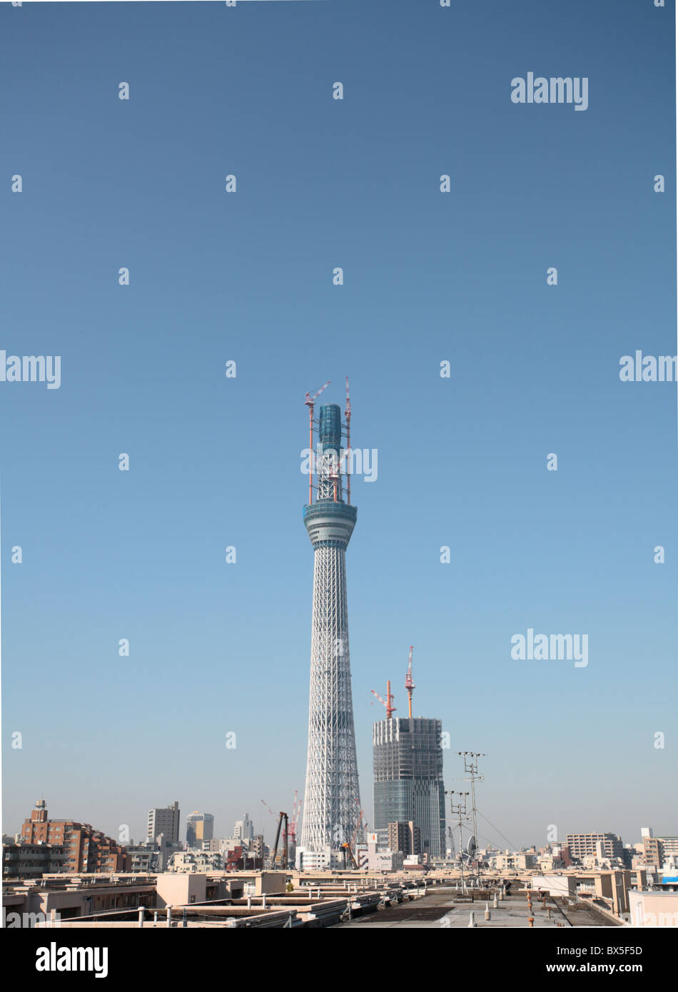 TOKYO - NOVEMBER 6: The Tokyo Sky Tree tower on November 6, 2010 in Tokyo. Stock Photo