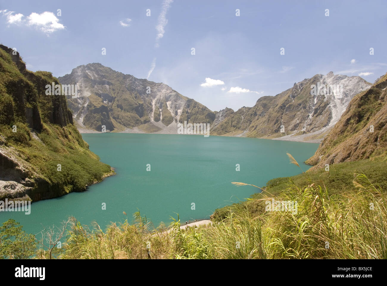 Lake in summit crater formed in 1991 eruption, Pinatubo volcano, northern Luzon, Philippines, Southeast Asia, Asia Stock Photo