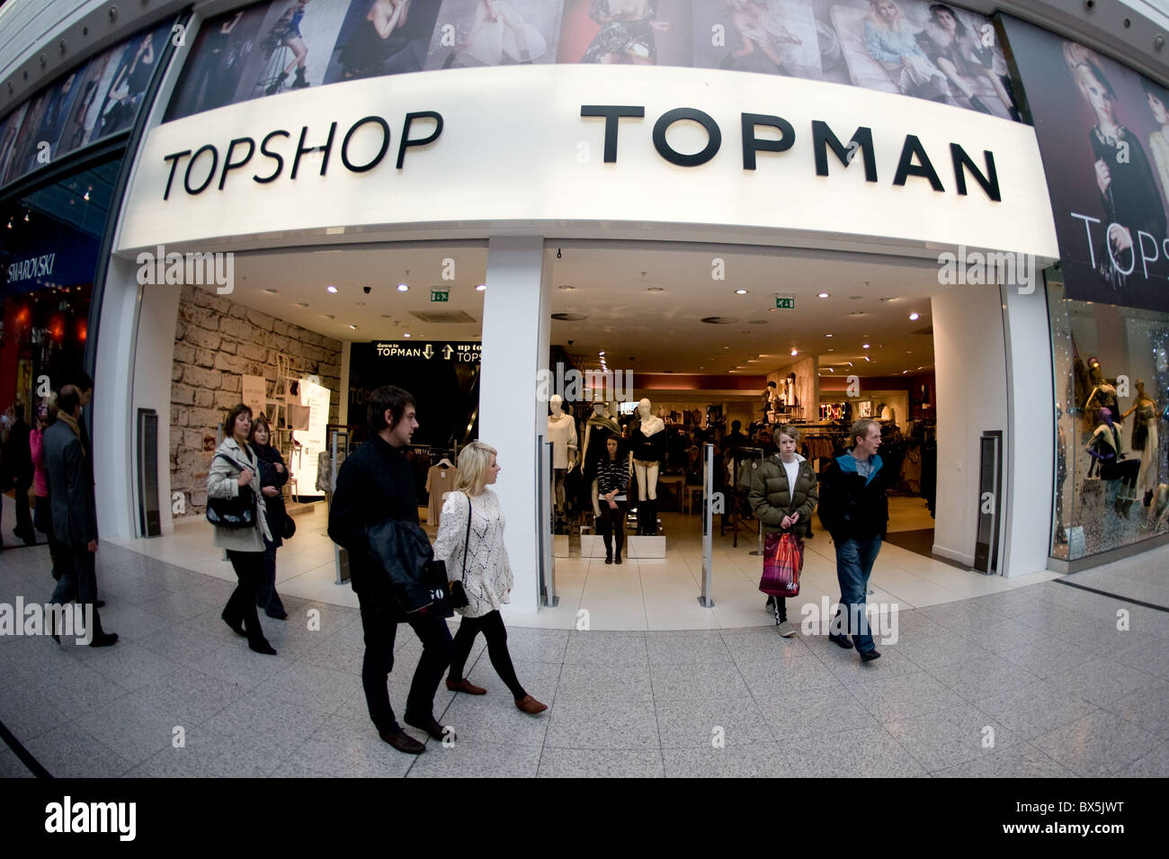 Topshop Topman shop top man shopping fashion high street clothes Stock Photo